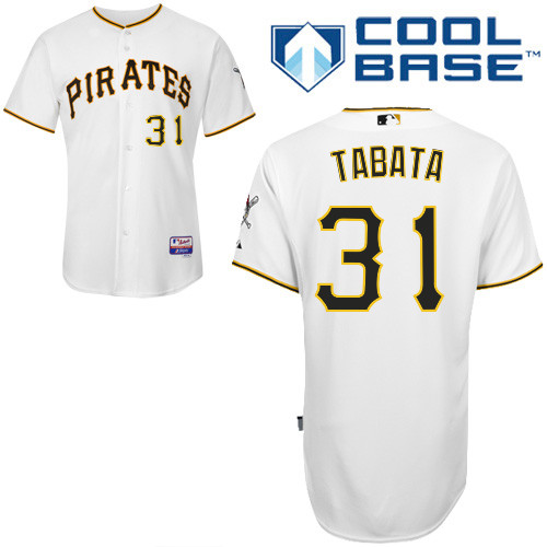 Jose Tabata #31 MLB Jersey-Pittsburgh Pirates Men's Authentic Home White Cool Base Baseball Jersey